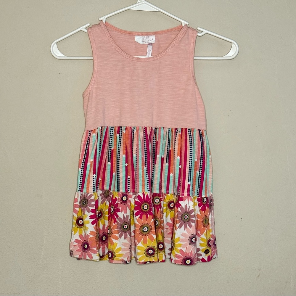 Matilda Jane Pink Floral and Striped Dress SZ 8